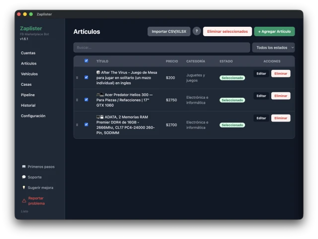 Vista de la <strong>Base de Datos</strong> -- Selecciona Que Publicar