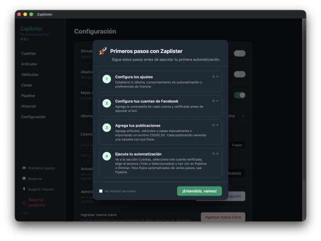 <strong>Primeros Pasos</strong> -- Comienza Rapidamente